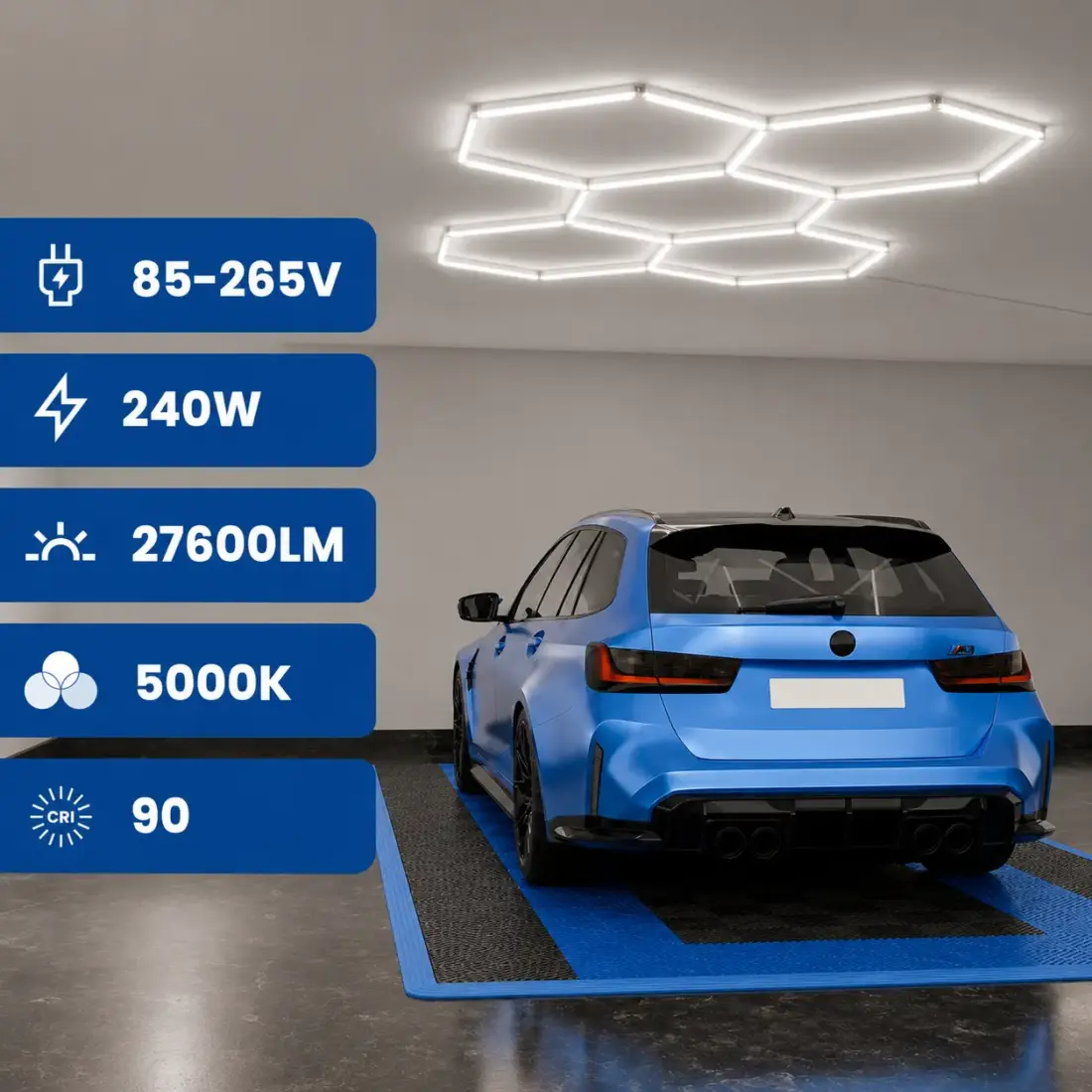 hexagon led, led korys, led dimeriuojamas korys, led hexagon apsvietimas