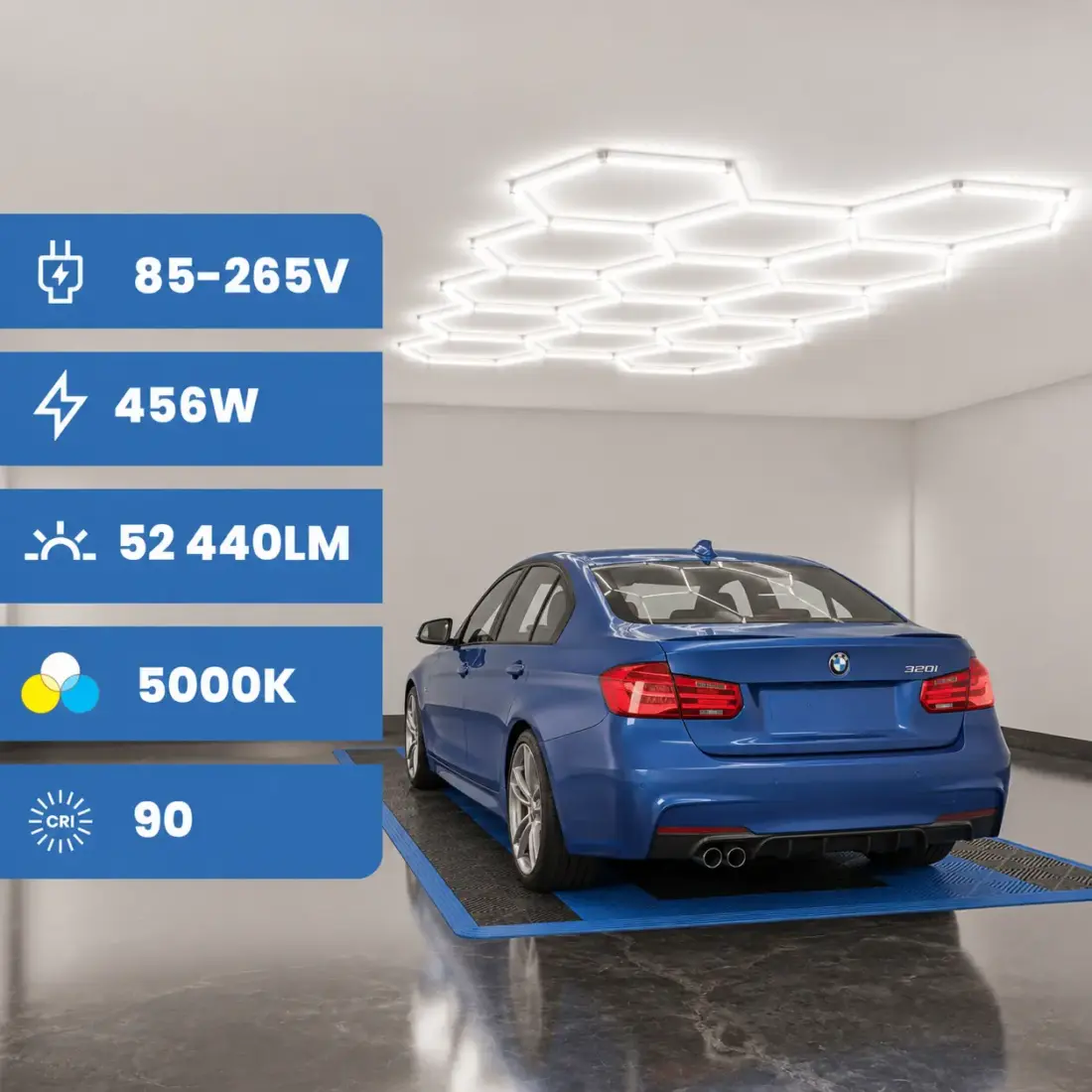 f3 hexagon led, led korys, led hexagon, led, garazo apsvietimas